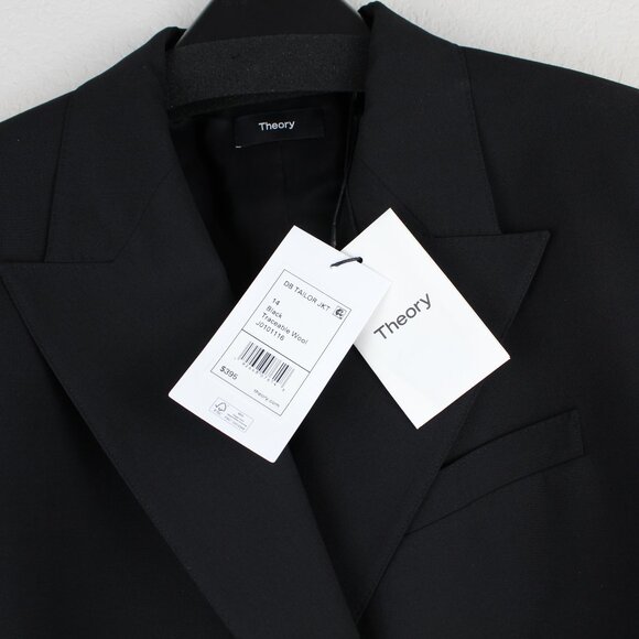 NWT Theory Double-Breasted Blazer in Stretch Wool - Picture 3 of 12